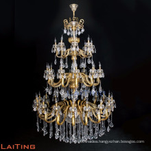 Quality huge size high end crystal chandelier with adjustable chain 85272